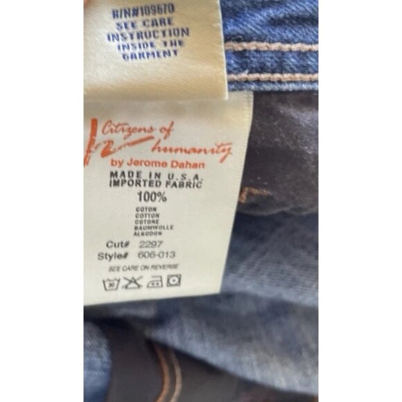 Vintage Citizens of Humanity Women’s Sz 30 Evans Relaxed Button 606 Jeans USA - Picture 14 of 16